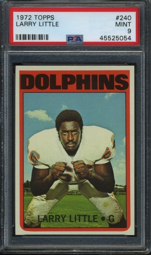 1972 Topps #240 Larry Little PSA 9 #45525054