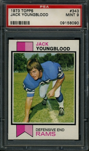 1973 Topps #343 Jack Youngblood PSA 9 #09158090