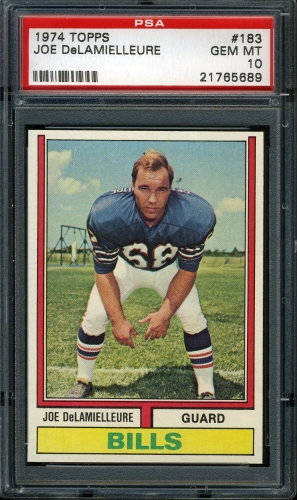 1974 Topps #183 Joe Delamielleure PSA 10 #21765689