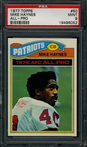 1977 Topps #050 Mike Haynes PSA 9 #19498052