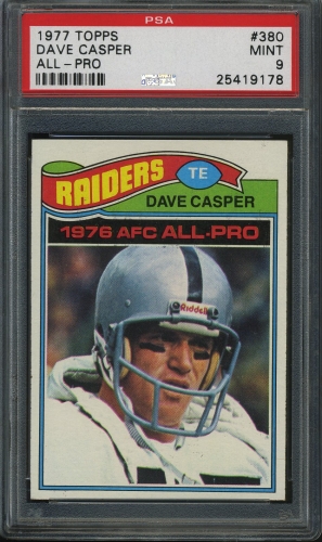 1977 Topps #380 Dave Casper PSA 9 #25419178