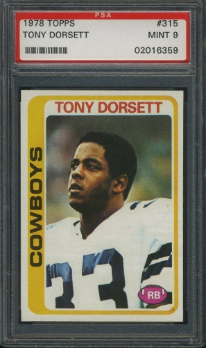 1978 Topps #315 Tony Dorsett PSA 9 #02016359