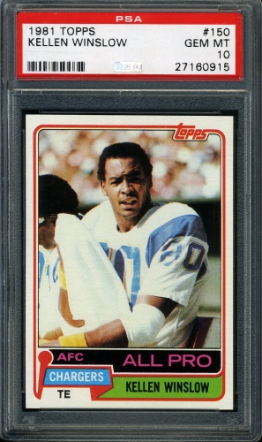 1981 Topps #150 Kellen Winslow PSA 10 #27160915