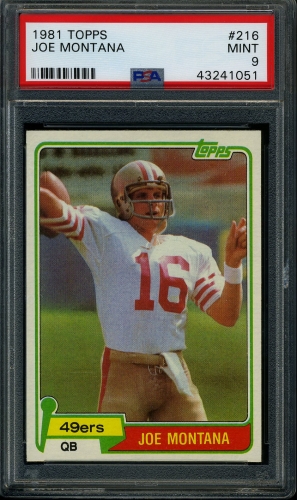 1981 Topps #216 Joe Montana PSA 9 #43241051