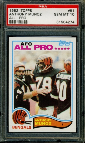 1982 Topps #051 Anthony Munoz PSA 10 #81504274
