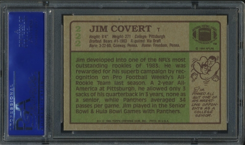 1984 Topps #222 Jim Covert PSA 10 #30637950 - Back