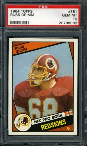 1984 Topps #381 Russ Grimm PSA 10 #20788082