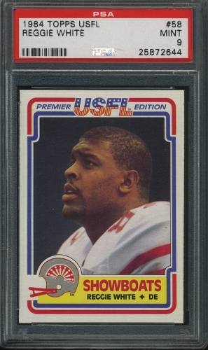 1984 Topps USFL #058 Reggie White PSA 9 #25872644