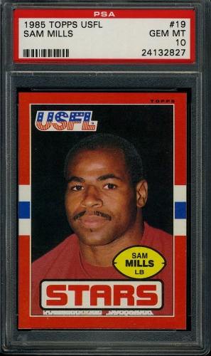 1985 Topps USFL #019 Sam Mills PSA 10 #24132827