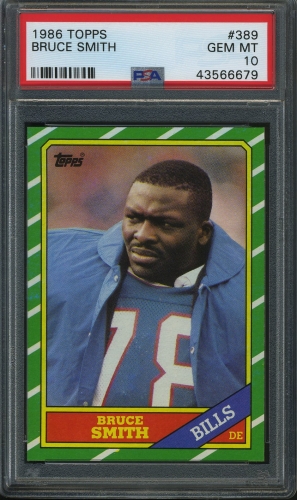 1986 Topps #389 Bruce Smith PSA 10 #43566679
