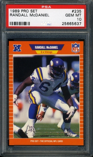 1989 Pro Set #235 Randall McDaniel PSA 10 #25665637