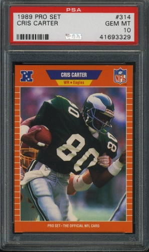 1989 Pro Set #314 Cris Carter PSA 10 #41693329
