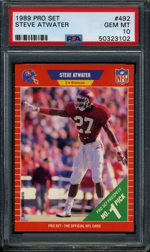 1989 Pro Set #492 Steve Atwater PSA 10 #50323102