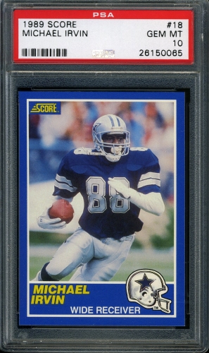 1989 Score #018 Michael Irvin PSA 10 #26150065