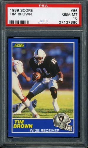 1989 Score #086 Tim Brown PSA 10 #27137880