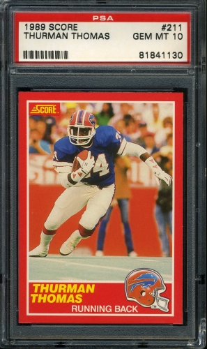 1989 Score #211 Thurman Thomas PSA 10 #81841130