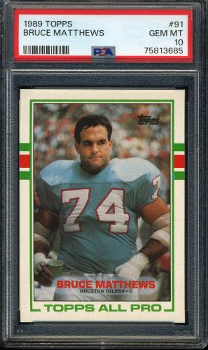 1989 Topps #091 Bruce Matthews PSA 10 #75813685