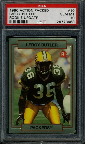 1990 Action Packed Rookie Update #010 LeRoy Butler PSA 10 #26773468