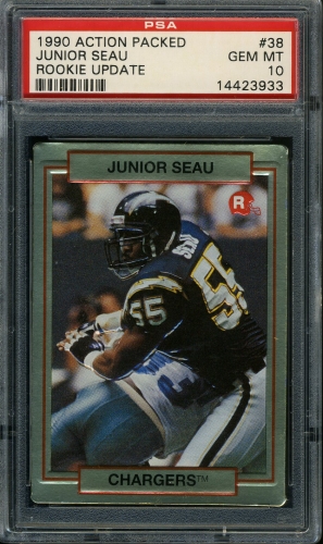 1990 Action Packed Rookie Update #038 Junior Seau PSA 10 #14423933