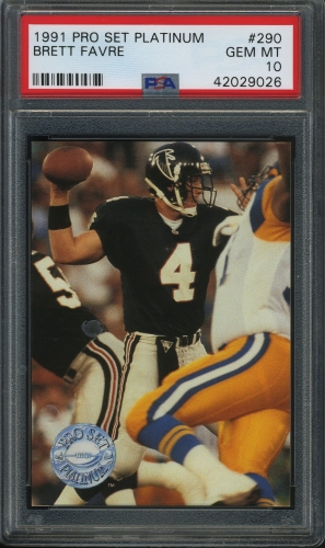 1991 Pro Set Platinum #290 Brett Favre PSA 10 #42029026