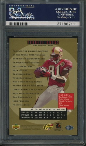 1996 SP #007 Terrell Owens PSA 10 #27188211 - Back