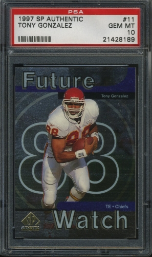 1997 SP Authentic #011 Tony Gonzalez PSA 10 #21428189