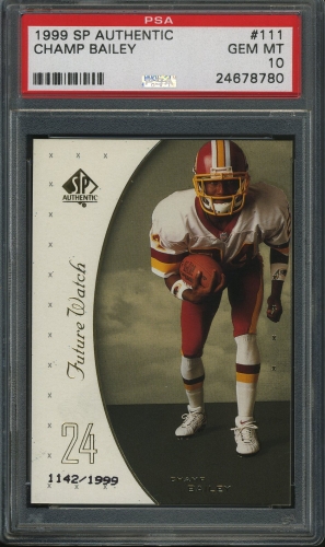 1999 SP Authentic #111 Champ Bailey PSA 10 #24678780