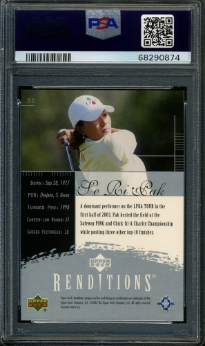 2003 Upper Deck Renditions #52 Se Ri Pak PSA 10 #68290874 - Back