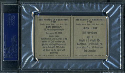 1951 Berk Ross Panels #1-16 Ben Hogan PSA 8 #21505447 - Back