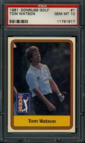 1981 Donruss #001 Tom Watson PSA 10 #11761617
