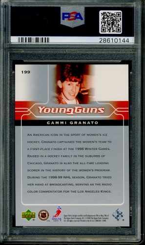2004 Upper Deck #199 Cammi Granato PSA 10 #28610144 - Back