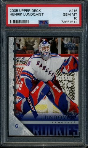 2005 Upper Deck #216 Henrik Lundqvist PSA 10 #73651512