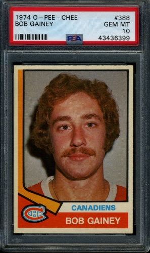 1974 O-Pee-Chee #388 Bob Gainey PSA 10 #43436399