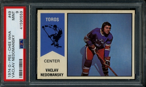 1974 O-Pee-Chee WHA #049 Vaclav Nedomansky PSA 9 #41590559