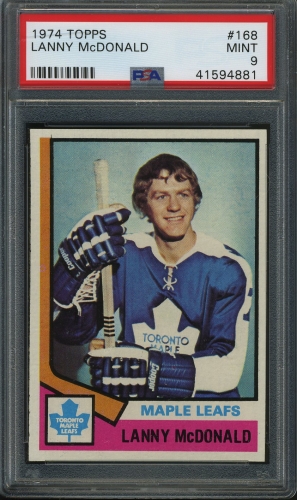 1974 Topps #168 Lanny McDonald PSA 9 #41594881