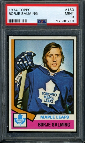 1974 Topps #180 Borje Salming PSA 9 #27590718