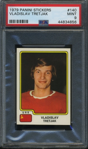 1979 Panini Stickers #140 Vladislav Tretiak PSA 9 #44834856