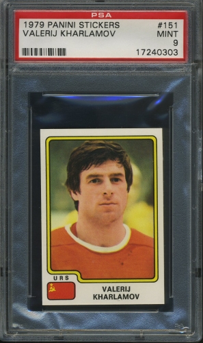 1979 Panini Stickers #151 Valeri Kharlamov PSA 9 #17240303