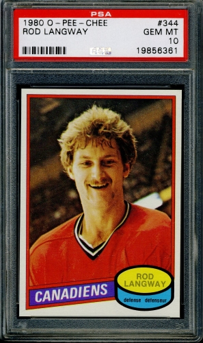 1980 O-Pee-Chee #344 Rod Langway PSA 10 #19856361