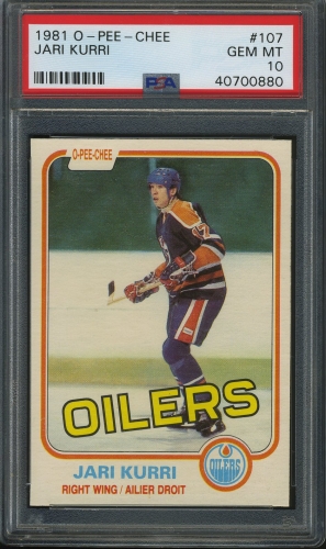 1981 O-Pee-Chee #107 Jari Kurri PSA 10 #40700880