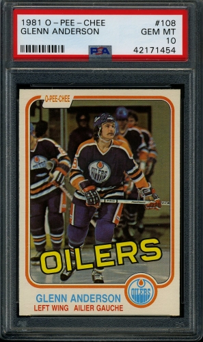 1981 O-Pee-Chee #108 Glenn Anderson PSA 10 #42171454