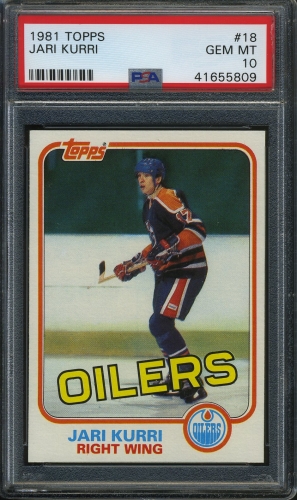 1981 Topps #018 Jari Kurri PSA 10 #41655809