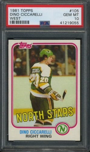 1981 Topps #105 Dino Ciccarelli PSA 10 #41219055