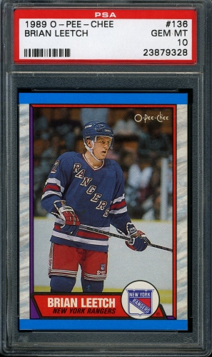 1989 O-Pee-Chee #136 Brian Leetch PSA 10 #23879328
