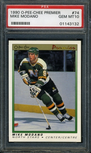 1990 O-Pee-Chee Premier #074 Mike Modano PSA 10 #01143132