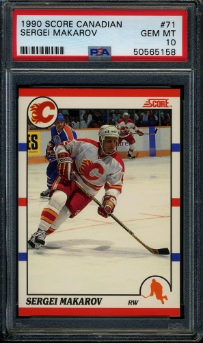1990 Score Canadian #071 Sergei Makarov PSA 10 #50565158