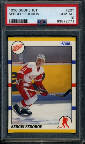1990 Score Rookie Traded #020T Sergei Fedorov PSA 10 #63872771