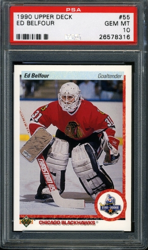 1990 Upper Deck #055 Ed Belfour PSA 10 #26578316