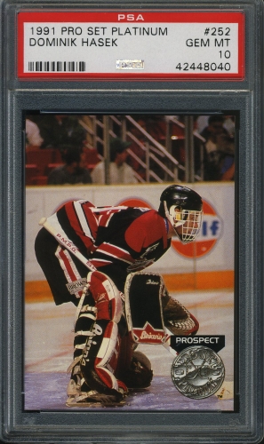 1991 Pro Set Platinum #252 Dominik Hasek PSA 10 #42448040