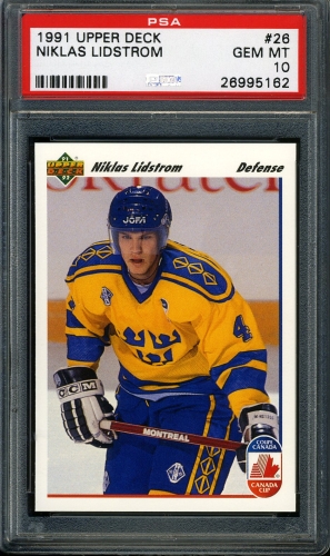 1991 Upper Deck #026 Nicklas Lidstrom PSA 10 #26995162